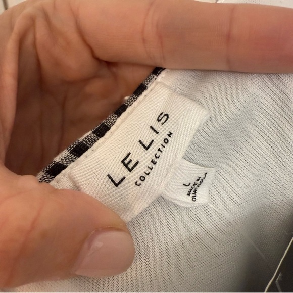 Le Lis Black and White Gingham Halter Mini Dress Size Large BNWT - Picture 3 of 3